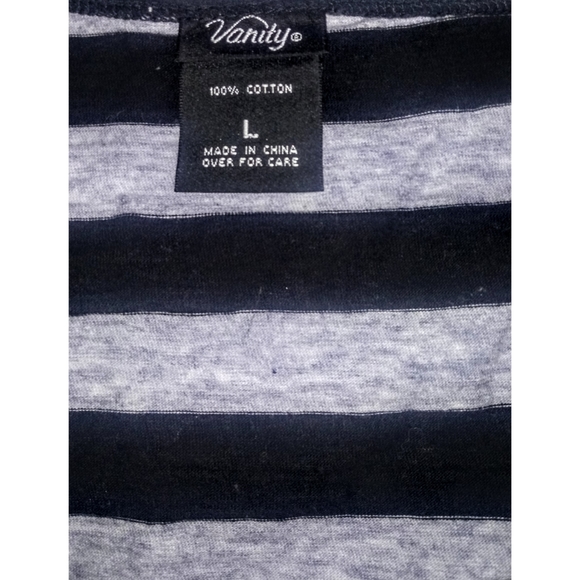 3/$24! Vanity Shaped Cotton Striped Snap Tee - Picture 2 of 3